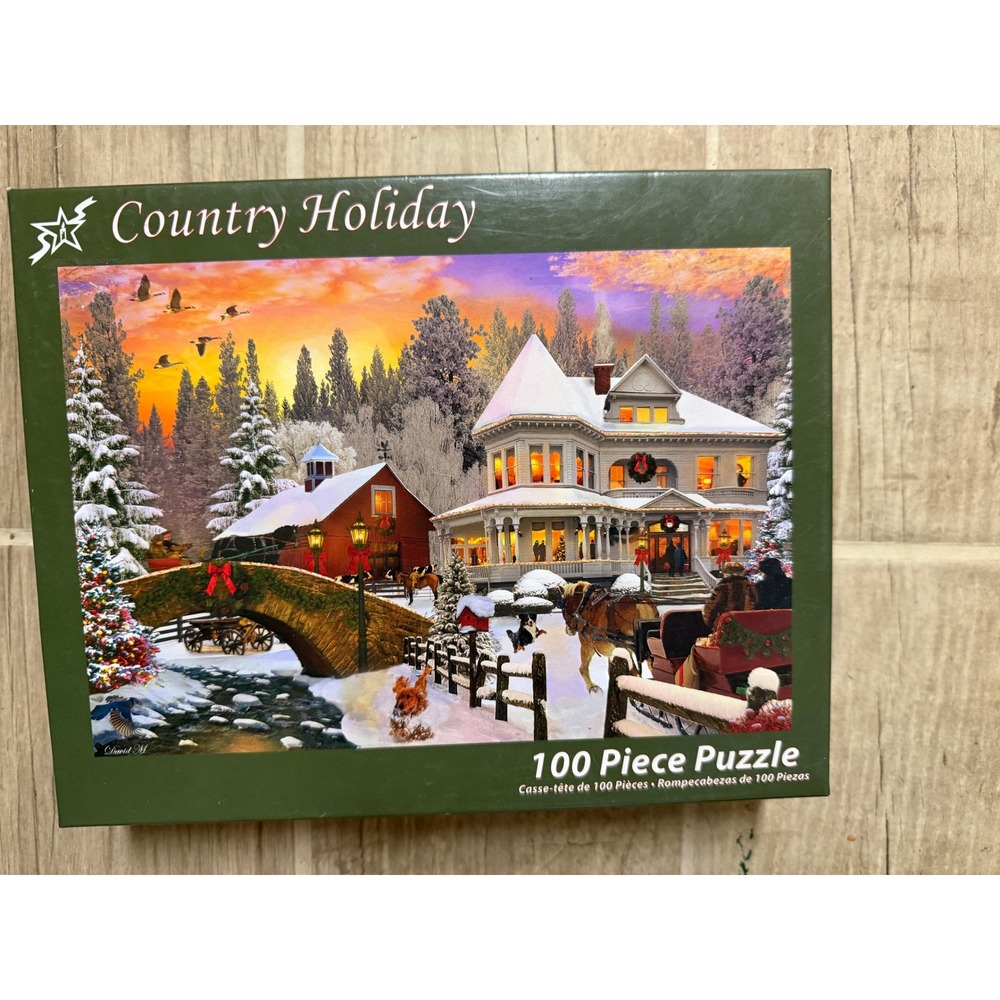 Vermont Christmas Company Puzzle 100 pc Country Holiday Winter Kids Senior Open